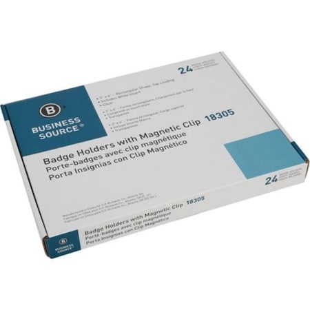 Davenport 3 x 4 in. Holder Magnetic Name Badges, White, 24PK DA3737307